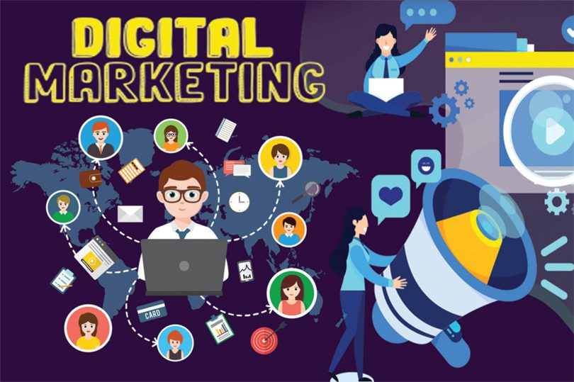 digital marketing cartoon image - Adam Group