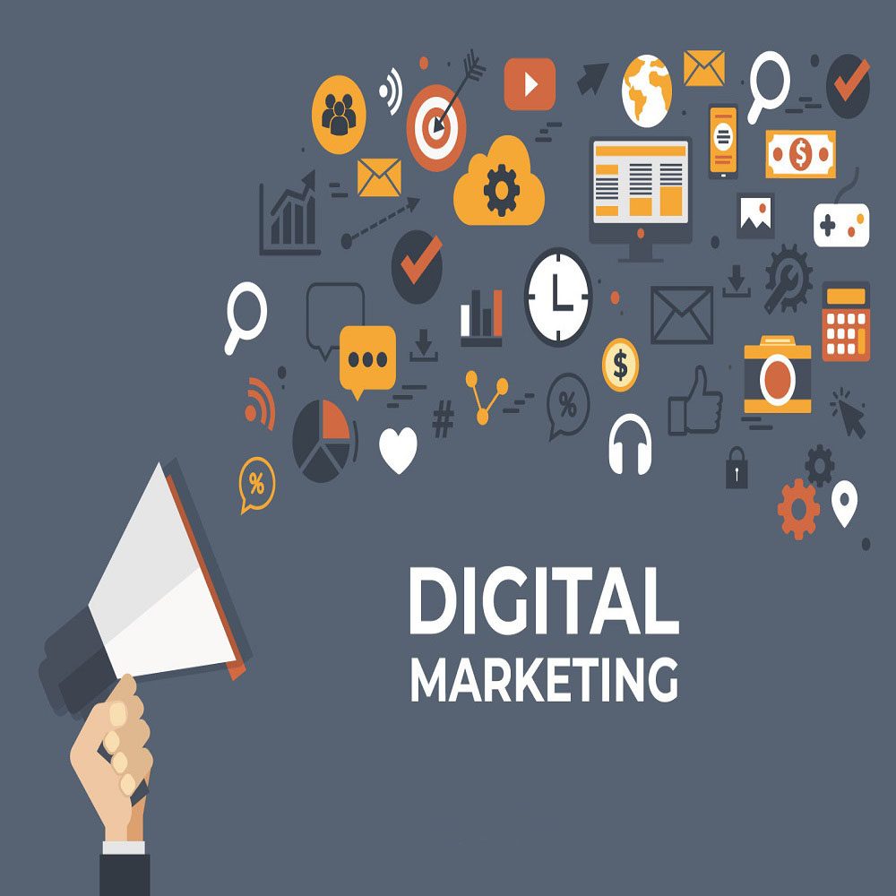 digital marketing cartoon image - Adam Group